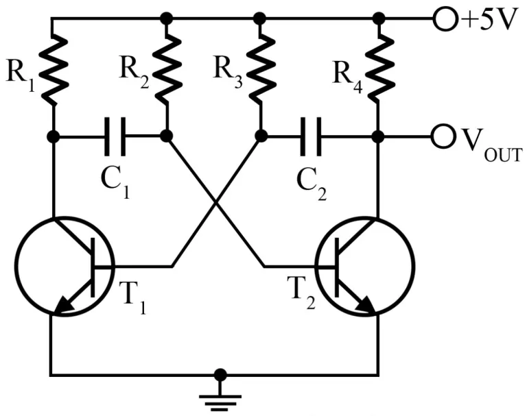 Mạch tạo xung vuông dùng transistor