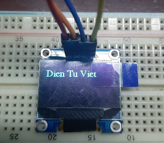 Hiển thị Điện Tử Việt lên màn hình OLED